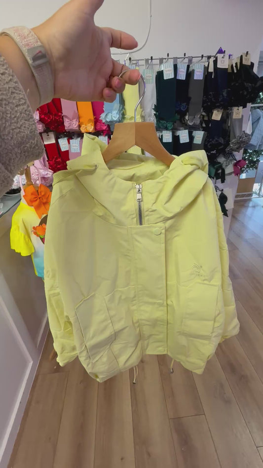 Girls Lightweight Hooded Jacket – Lemon Casual Zip Coat (Ages 4–14) *Online Product