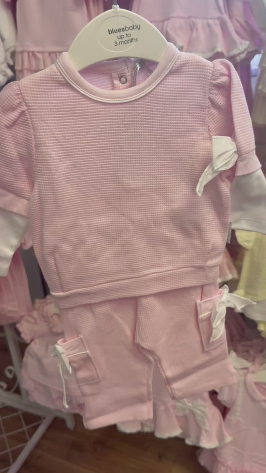 Blues Baby Girls Paris Pink Jogging Set
