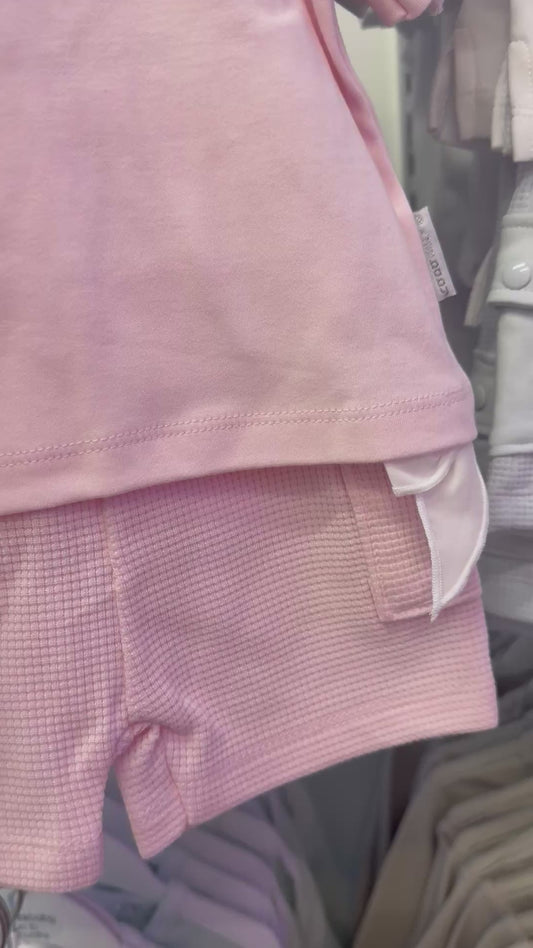 Blues Baby Girls Paris Pink T Shirt and Shorts