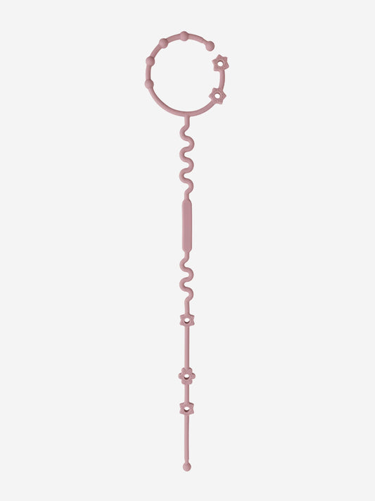 Purple baby teether and pacifier clip with adjustable link chain, one size