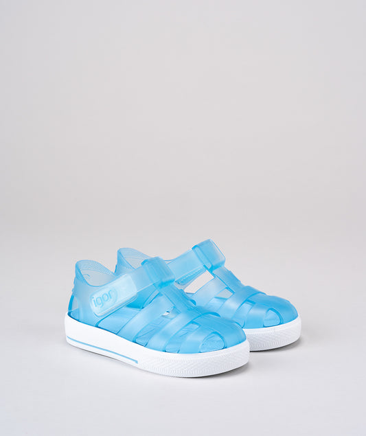 Igor Star Transparent Celeste Baby Blue Jellie Shoe *Preorder