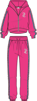 Juicy Couture Fushia Glitter Strip Through Sweater and Joggers *Preorder