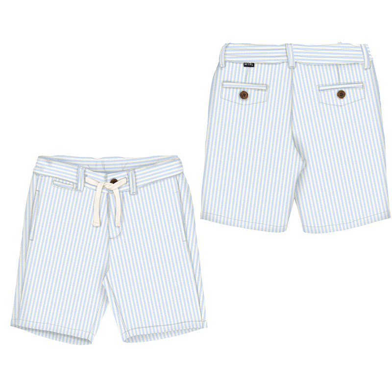 Mayoral Mini Boy Lightblue Striped bermuda shorts