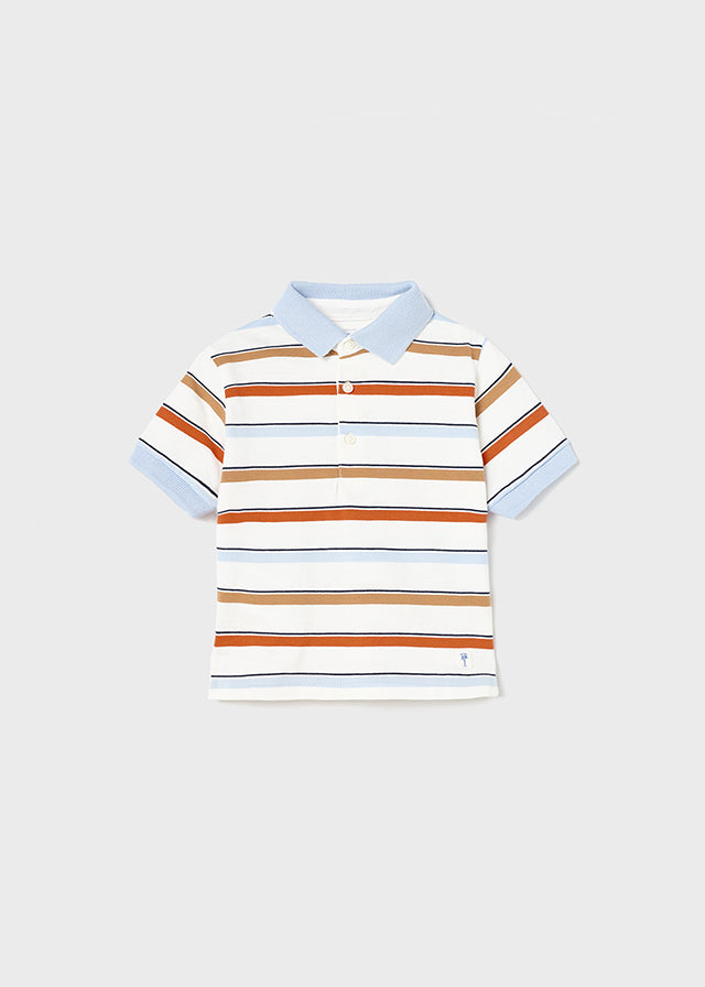 Mayoral Baby Boy Grapefruit Stripes s/s polo