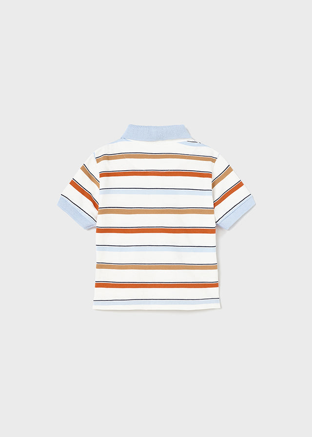 Mayoral Baby Boy Grapefruit Stripes s/s polo