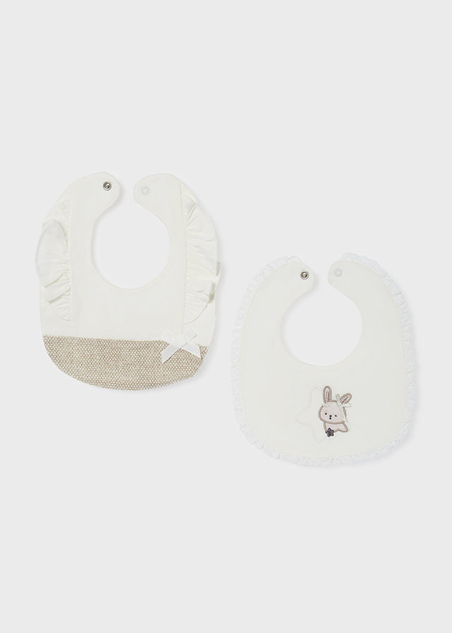 Mayoral Infant Beige 2 bibs set