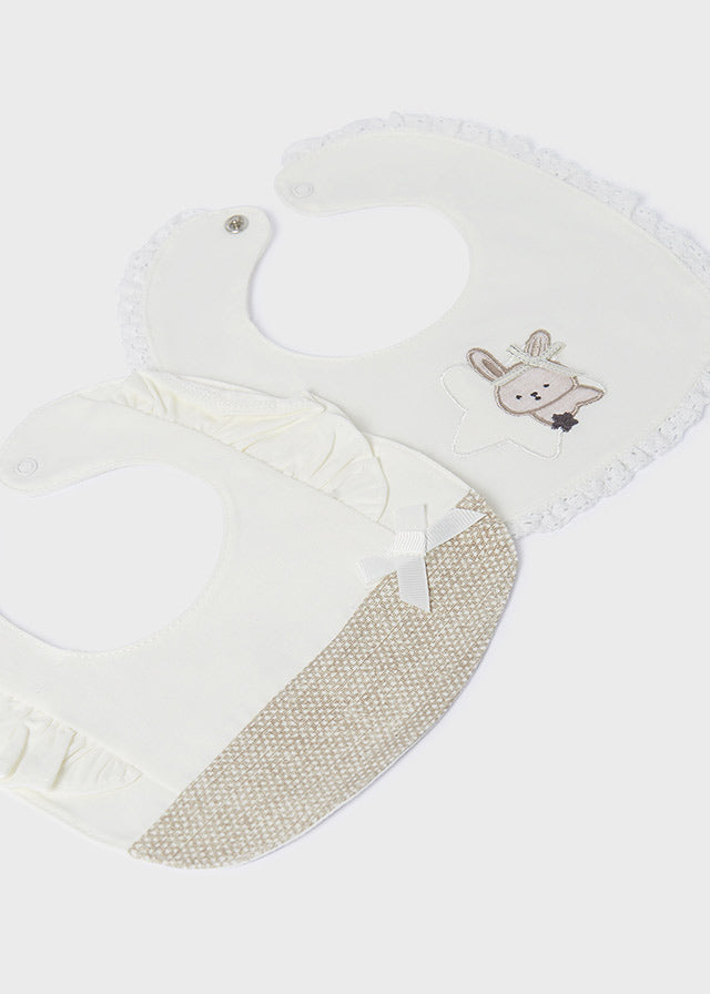 Mayoral Infant Beige 2 bibs set