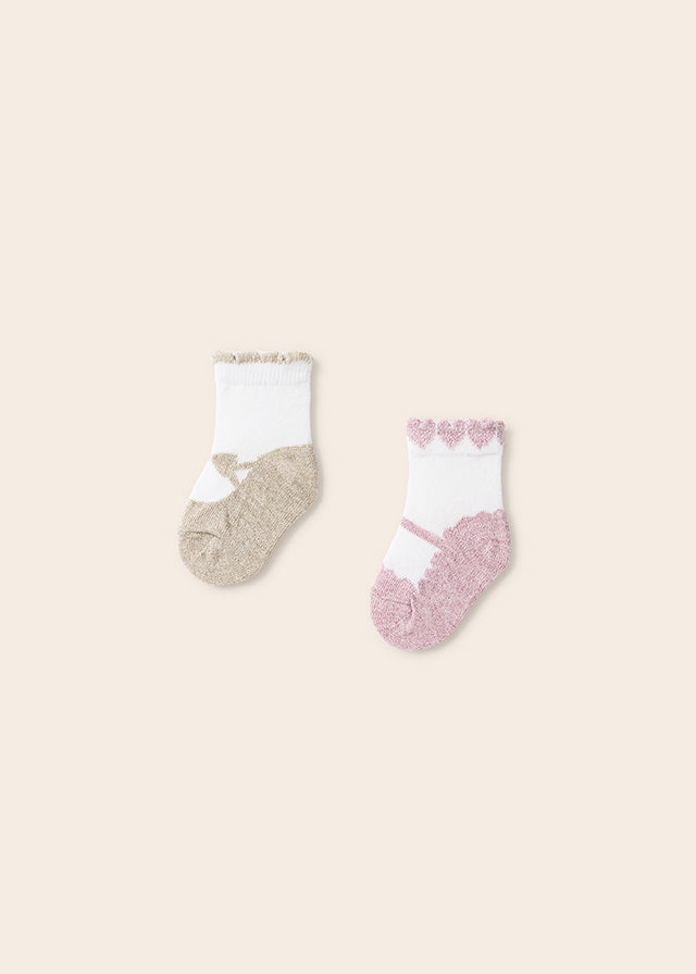 Mayoral Infant Blush 2 socks set