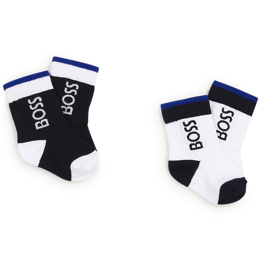 BOSS Todler Navy Two Pack of Socks