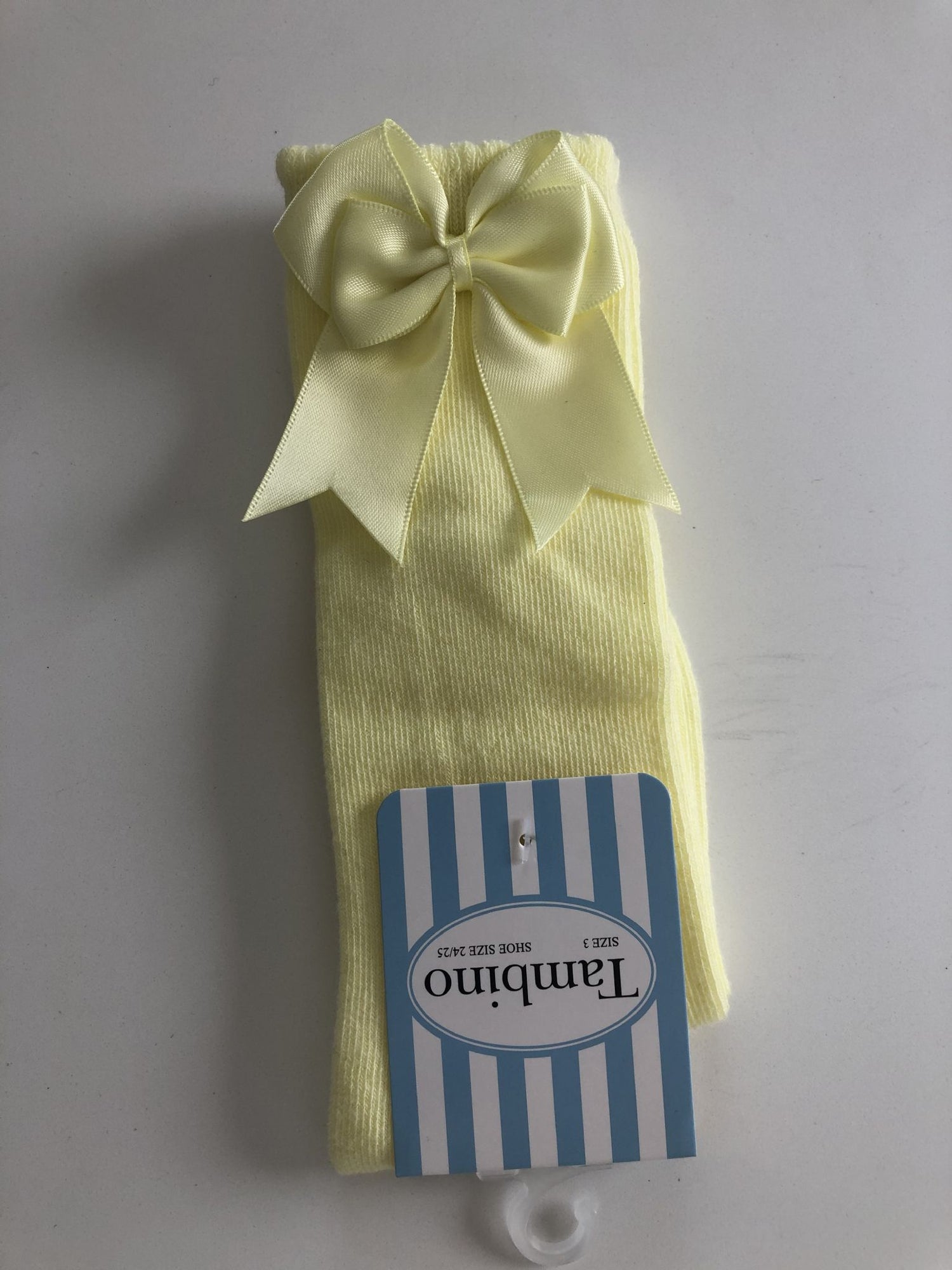 Tambino Knee High Lemon Bow Socks